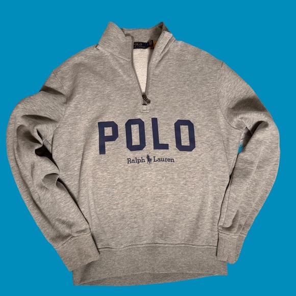 Ralph Lauren Heather Gray Half-Zip Pullover (Authentic) - Picture 4 of 6